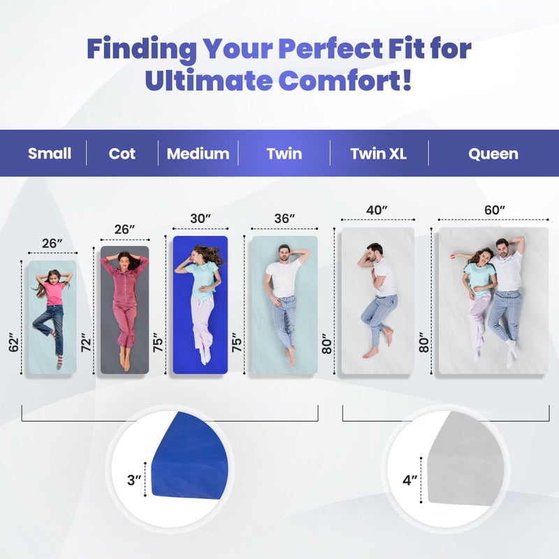 Hazli Matrix Comfort-Cell Memory Foam Camping Mattress Pad - Roll Up Mattress for Adults - Portable Cot Sleeping Pad for Camping -Floor Mat or Bed Roll for Car, SUV - Single 75"x30"x3" - Navy Blue - Image 5